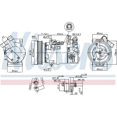 Compressor, airconditioner NISSENS 890586