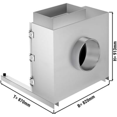 GGM Gastro Airbox Pro - 4000m³ pro Stunde - Aufklappbar - für Holzkohlegrills & hohe Temperaturen Zilver