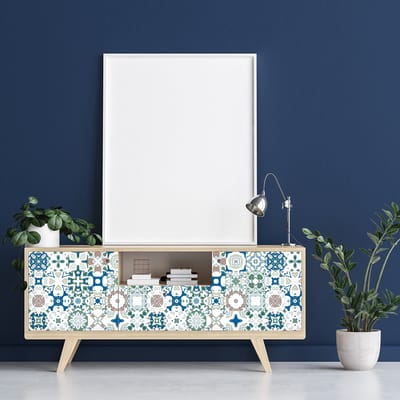 Meubeldecoratiestickers - Zelfklevende stickers voor keuken en woonkamer - 30 Edwina meubeltegelstickers - 30 stickers 20x20cm