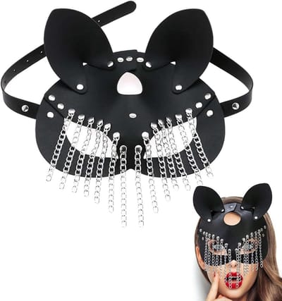 Zwart sexy halfgelaatsmasker voor dames, creatief Catwoman Halloween-kattenmasker voor cosplay en carnaval