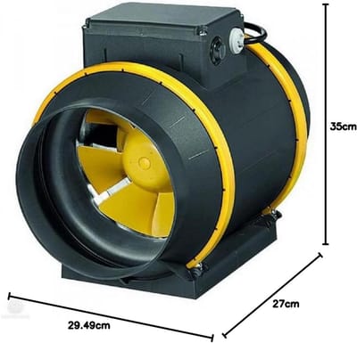 Krachtige 2-Speed Buisfan voor Ventilatie 1218 m³/u