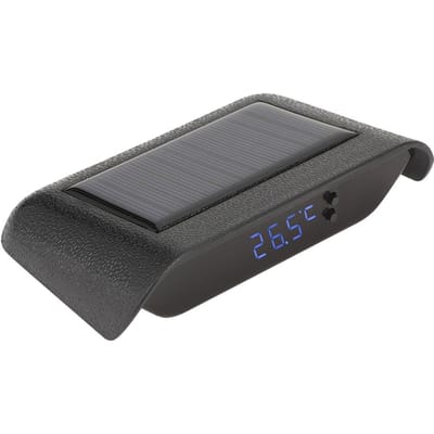Horloge à énergie solaire Horloge numérique lumineuse à LED portable pour véhicule Auto Voiture Camion Accessoire DécorationBleu bleu