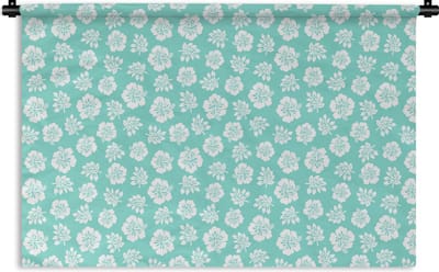 Wandkleed - Wanddoek - Hawaii - Hibiscus - Bloem - Patronen - 180x120 cm - Wandtapijt