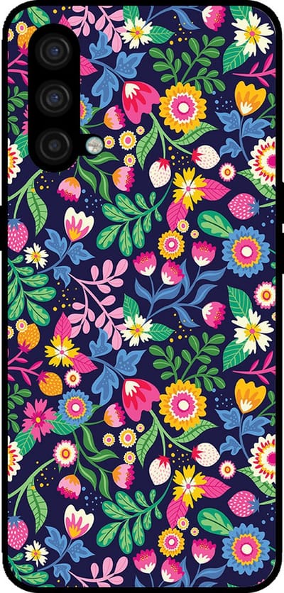 Smartphonica Telefoonhoesje Geschikt voor OnePlus Nord CE met bloemen opdruk - TPU backcover case flower design geschikt voor OnePlus Nord CE