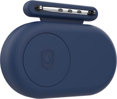 Hoesje geschikt voor Samsung SmartTag 2 - Tag houder met speld - Siliconen case - SmartTag protector - Hanger tracker - Veiligheidsspeld - Spullen kwijtraken - Blauw - Jonyx