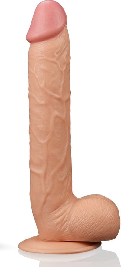 Realistische XXL King Size Dildo 27.5 cm lang en 4.5 cm dik - Levensechte Grote Dildo 27.5 cm lang - Realistische dildo met balzak en stevige zuignap - Realistische Dildo Met Zuignap en Balzak
