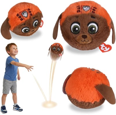 TY Paw Patrol ZUMA Knuffelbal, stuiterend knuffeltje, BEANIE BOUNCERS, behendigheidsspeelgoed voor kinderen 10 cm