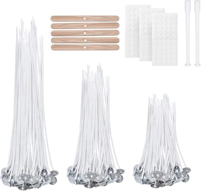 150 stuks katoenen kaars lont (3 grootte) voor kaarsen maken kaars DIY (4/6/8 inch)