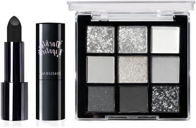Gothic Make-up Set met 9 Kleuren Oogschaduw en Lippenstift, Waterproof en Duurzaam voor Carnaval, Feest en Cosplay