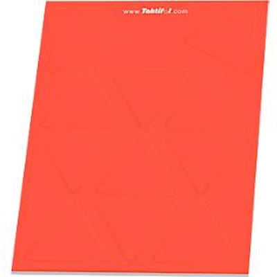 Tactische borden Tactifol spelsymbool driehoek, driehoekig, zelfklevend, etiketteerbaar, droog uitwisbaar, rood, 11 driehoeken