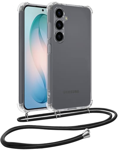 Hoesje - Geschikt voor Samsung Galaxy S26 - Met Koord - Shock Proof - Siliconen Case - Telefoonkoord - Back Cover - Telefoon Hoes Shockproof - Telefoonketting - Telefoonhoes - Transparant