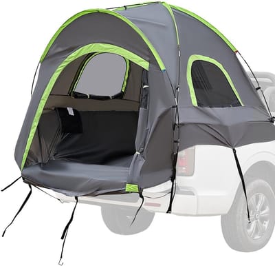 Truck Tent - Pick-up Tent - Outdoor Camping - Dubbellaags Ramen - 230x180x175 cm - Grijs