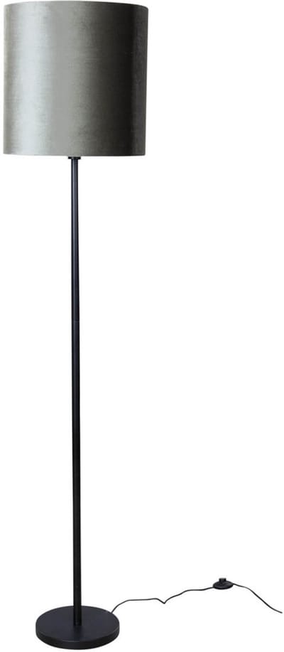 QAZQA simplo shade - Klassieke Vloerlamp | Staande Lamp met kap - 1 lichts - H 185 cm - Zwart Goud - Woonkamer | Slaapkamer | Keuken