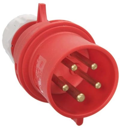 CEE 5-Polige Stekker 16A 400V Rood voor Bouwplaats en Tuin