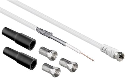 Goobay coaxkabel installatieset voor satellietschotel | 20 meter