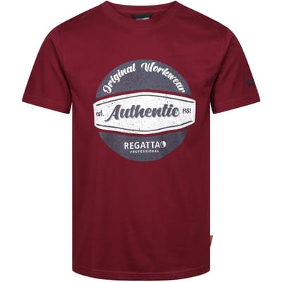 Regatta Heren Origineel Workwear Katoenen T-Shirt (Bourgondië)