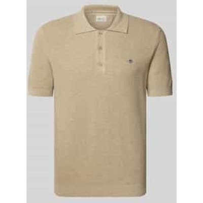 regular fit poloshirt met labelstitching
