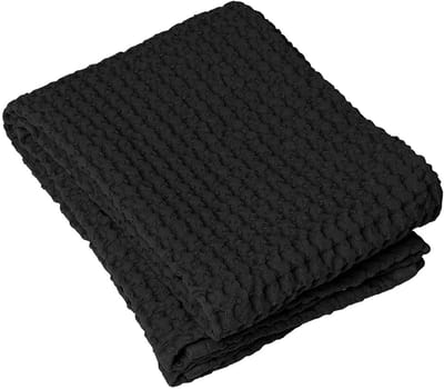 Caro Badtextiel Black | 50 x 100 cm | Zwart | Katoen