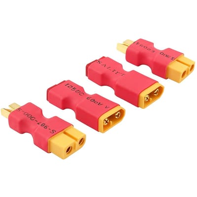 2 Paar XT60 naar T-Plug Deans Adapter – Universele RC Drone Connector – Duurzaam en Betrouwbaar voor Batterijconversie