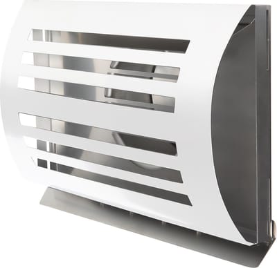 Design gevelkap PREMIUM LINE -DELTA- Ø 150mm met terugslagklep - WIT RAL9010