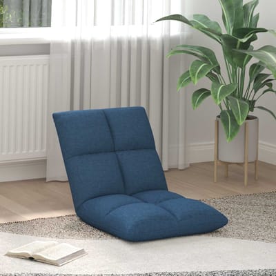 vidaXL - Verstelbare - vloostoel - Blauw - Stof