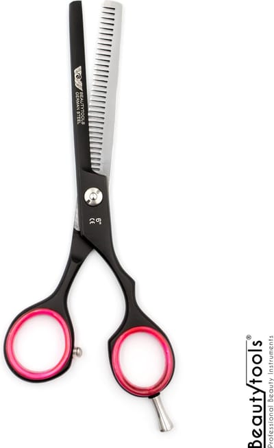 BeautyTools PRO LINE Uitdunschaar / Effileerschaar Rechtshandig Fijne Vertanding - Titan Black Thinner (6 Inch) - (RS-1536)