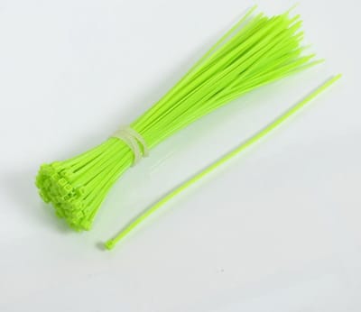 100 neongroene nylon 2,5x200 rilsan klemmen voor motoren en scooters