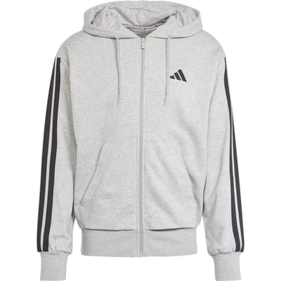 adidas Sportswear Essentials 3-Stripes French Terry Ritshoodie - Heren - Grijs