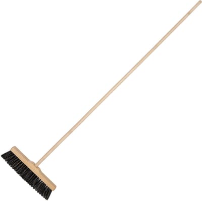 KOTARBAU® Straatbezem met Steel, van Hout, 35 cm, Buitenbezem, Tuinbezem, Bruin, Stevige Straatbezem, Harde bezem, Ergonomisch Ontwerp, voor Binnen en Buiten