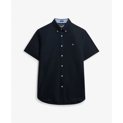 Superdry Preppy Oxford Overhemd Met Korte Mouwen Blauw S Man