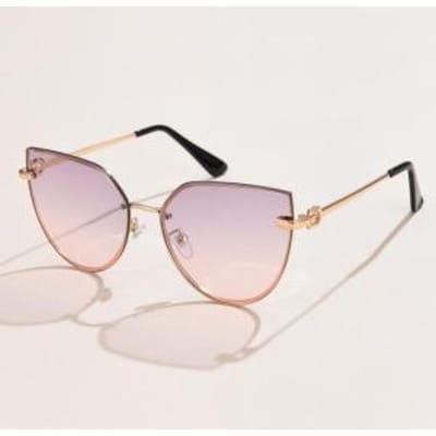 Beschermende Bril Mode Dames Kattenoog Zonnebril Dames Designer Vintage Randloos Verloop Zonnebril Voor Vrouwen UV400 voor dagelijks gebruik brown