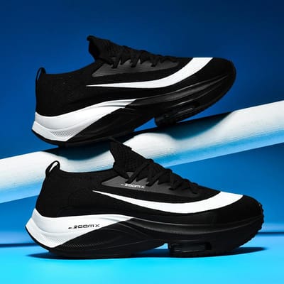 Hardloopschoenen Specialiteit Luchtkussen Marathon Heren Sport Ademend Lichtgewicht Dames Comfortabele Atletische Antislip Sneakers 36 black