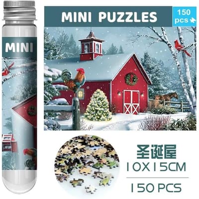 150 Mini Reageerbuis Puzzel Decompressie Cartoon Puzzelstukjes Cadeau Legpuzzel Op Maat Reis Papieren Puzzels voor Kinderen Volwassene