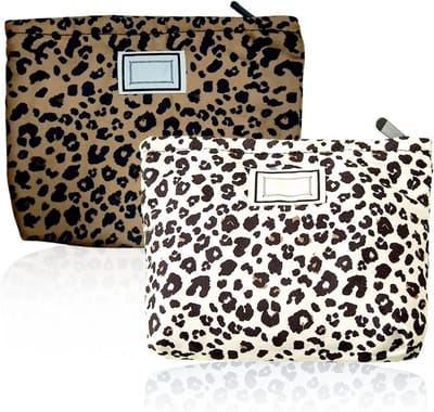 Make-up Tas Set met Luipaardpatroon voor Vrouwen - Ideaal voor Reizen en Organisatie