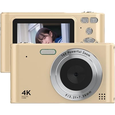 4K digitale camera camcorder 48MP digitale videocamera 2,4 inch scherm 16x digitale zoom Anti-shake goud