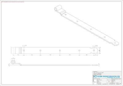 Duimheng - Met verzet - 60cm -voor 16mm duim - Verzinkt