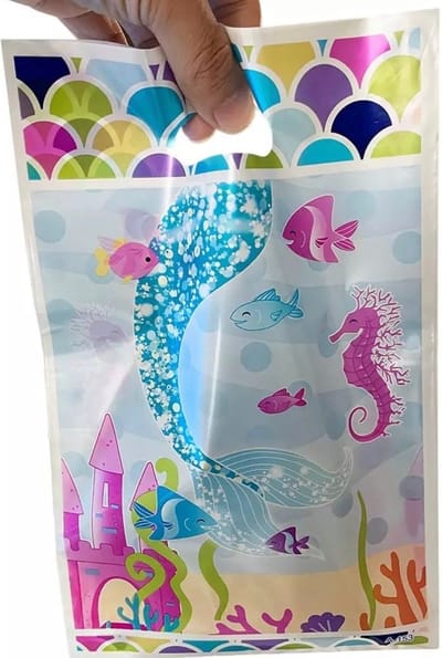 Akyol - Uitdeelzakjes vissen | 10 stuks |zeemeermin - mermaid -Traktatie zakjes voor Uitdeelcadeautjes - verjaardag uitdeelzakjes -uitdeelzakjes verjaardagsfeestje| Uitdeelzakjes Kinderfeestje | Kinderen | Cadeau | Verjaardag zeemeermin