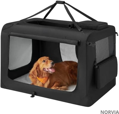 Norvia - Reistas dieren - Draagtas Hond En Kat - Hondenrugzak - Hondentas - Tot 50 kg - 122 x 79 x 79 cm - Opvouwbaar - Zwart