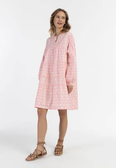 IZIA Midi-jurk met all-over print Dames neonroze