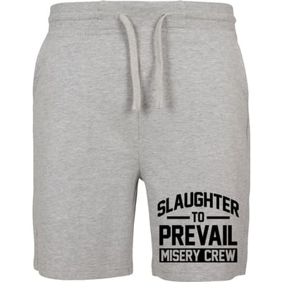 Slaughter To Prevail Shorts - Misery Crew Logo - S tot XXL - voor Mannen - grijs