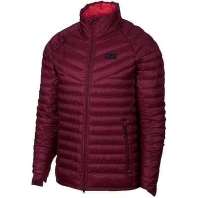 Veste en duvet zippée à col montant avec logo uni Nike pour homme Vêtement d'extérieur Rouge AH7431-669 L brown