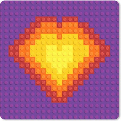 Muismat - Ondervloer met een hart muismat rubber - 20x20 cm - Muismat met foto