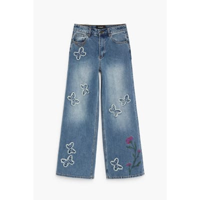 Vrouwen wide leg jeans Desigual Butterfly