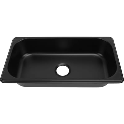 RV Spoelbak 304 Roestvrij Staal 12.8x6.93x2.56in Inbouw Handwasbak met 40mm Afvoeraansluiting voor Boot Caravan Black