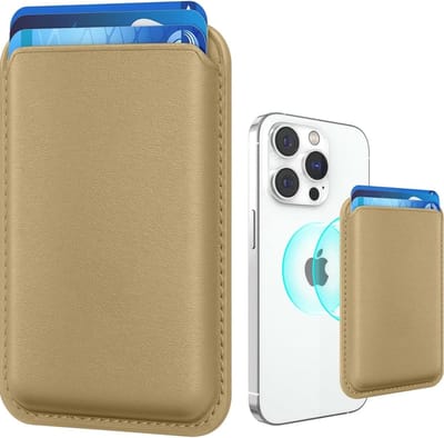Casemania Portemonnee Pasjeshouder - Goud - Telefoon Card Wallet Geschikt voor MagSafe - Magnetische Kaarthouder Geschikt voor iPhone 12/13/14/15/16/Plus/Pro/Pro Max