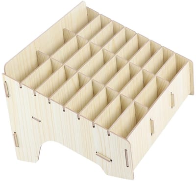 Dailygoods- Mobiele Telefoonhouder - Meerdere Cellen - Houten Oergdoos - Duurzaam Ontwerp - Geschikt voor Klaslokalen - Eenvoudig te Installeren - Telefoonorganizer