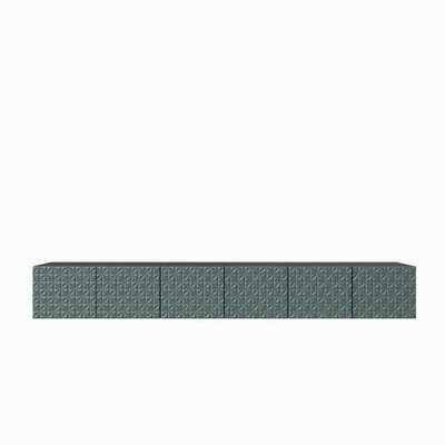 TV-kast Cali 300 (3x100) cm (zwart + groen)