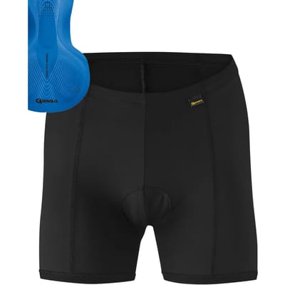 Gonso Fietsonderbroek Sitivo U Dames Polyamide Zwart/blauw Mt 34