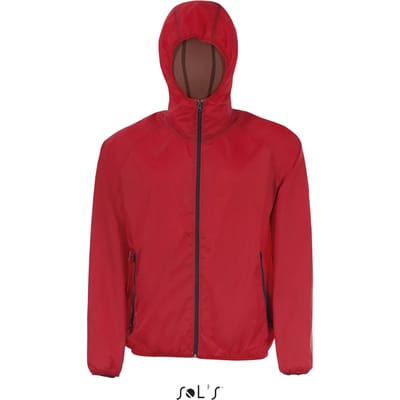 SOL'S Unisex Windbreaker Shore L946 - Red/Black - XL