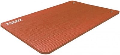 Toorx Yogamat - Fitnessmat - Sportmat gemaakt van zacht NBR materiaal - 100 x 61 x 1.5cm - oranje - met ophangogen